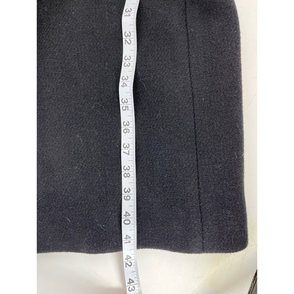J.Crew‎ Black Stadium Cloth Wool Cocoon Coat Italian Fabric Gold Buttons Size 2 - Picture 8 of 10